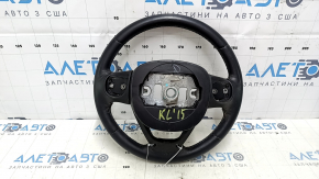 Руль голый Jeep Cherokee KL 14-20 кожа черная, без подогрева, с нижней накладкой, царапины, тычки