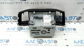 Монитор, дисплей, навигация нижний Honda Accord 13-17 touch screen touring, с накладкой черный с серым, трещина, царапины