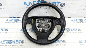 Руль голый BMW 5 F10 11-16 кожа черная, царапины, царапины, примят