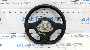 Руль голый VW Beetle 12-19 резина черная, с черной накладкой без кнопок, примят