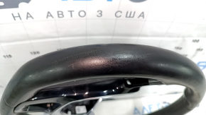 Руль голый VW Golf 15-19 кожа черный, без кнопок, затерт, тычки, царапины