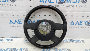 Руль голый Audi Q5 8R 09-13 кожа, серый, без кнопок, 4 спицы, царапины, трещины, тычки