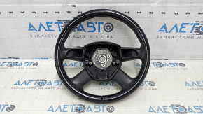 Руль голый Audi Q5 8R 09-13 кожа, серый, без кнопок, 4 спицы, царапины, трещины, тычки, потертость