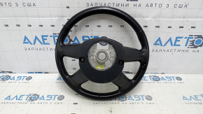 Руль голый Audi Q5 8R 09-13 кожа, серый, без кнопок, 4 спицы, царапины, трещины, тычки, потертость