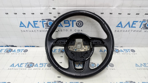 Руль голый Audi Q5 8R 13-17 кожа черный, без кнопок, царапины, царапины, тычки, под чистку, трещины
