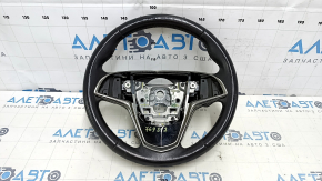 Руль голый Cadillac ATS 13- кожа черная, без кнопок, потертости, царапины, под чистку