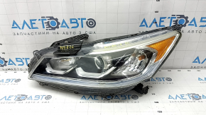 Фара передняя левая голая Honda Accord 17 hybrid, галоген под ДХО, песок, под полировку
