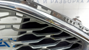 Решетка радиатора grill в сборе с обрамлением Ford Fusion mk5 19-20 хром, titanium, песок, тычки