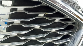 Решетка радиатора grill в сборе с обрамлением Ford Fusion mk5 19-20 хром, titanium, песок, тычки