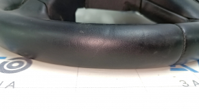 Руль голый Lincoln MKZ 13-20 кожа черная, с накладкой под дерево глянец, царапины, вмятины, тычки