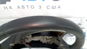 Руль голый Lincoln MKZ 13-20 кожа черная, с накладкой под дерево глянец, царапины, вмятины, тычки