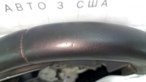 Руль голый Lincoln MKZ 13-20 кожа черная, с накладкой под дерево глянец, царапины, вмятины, тычки