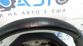 Руль голый Lincoln MKZ 13-20 кожа черная, с накладкой под дерево глянец, царапины, вмятины, тычки
