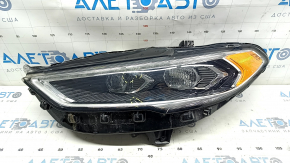 Фара передняя левая в сборе Ford Fusion mk5 17-20 LED, с DRL, с блоком, песок, царапины