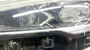 Фара передняя левая в сборе Ford Fusion mk5 17-20 LED, с DRL, с блоком, песок, царапины