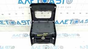 Накладка центральной консоли задняя Ford Fusion mk5 17-20 черная, под дефлектор