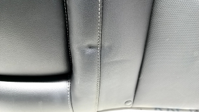 Спинка заднего ряда сидений левая Ford Fusion mk5 17-20 кожа черная, перфорация, Titanium, с ремнем и подлокотником, примятость, под чистку