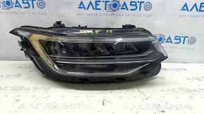 Фара передняя правая в сборе VW Tiguan 22-24 LED скол, песок