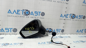 Зеркало боковое левое в сборе VW Tiguan 22-24 6 пинов, поворотник, подогрев, серебро, тычки