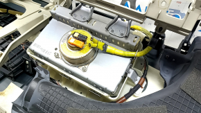 Торпедо передняя панель с AIRBAG Toyota Prius 30 14-15 черно-бежевая, 2 части, царапина