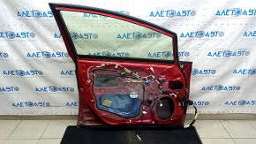 Дверь в сборе передняя левая Toyota Prius 30 14-15 keyless, красный 3R3, тычка, царапины