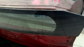 Дверь багажника голая со стеклом Toyota Prius 30 12-15 красный 3R3, с двумя стеклами