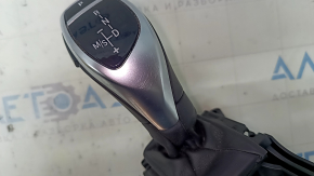 Шифтер КПП BMW 5 F10 11-16 M-pack царапины на хроме, потерта кожа