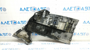 Защита переднего бампера Ford Fusion mk5 17-20 левая, потерта, надломана, трещины