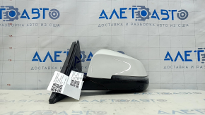 Oglinda laterala stanga completa BMW 5 F10 11-16 9 pini, semnalizator, alb, zgarieturi, abraziune, nisip