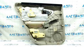 Garnitură portiere spate dreapta Toyota Prius 30 10-15 bej, cu pânză de inserție bej, cu mâner, garnitură și suprapunere gri, zgârieturi, pentru curățare chimică