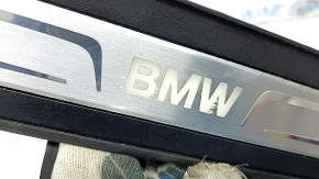 Накладка порога внешняя передняя правая BMW 5 F10 11-16 черная с хром, подсветка, повреждение водой, царапины, тычка