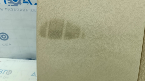 Spătarul rândului din spate al scaunului din stânga BMW 5 F10 14-16 piele Dakota bej, cotieră uzată, lovituri pe piele, curățare chimică