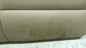 Spătarul rândului din spate al scaunului din stânga BMW 5 F10 14-16 piele Dakota bej, cotieră uzată, lovituri pe piele, curățare chimică