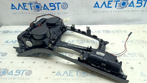 Накладка центральной консоли верхняя BMW 5 F10 11-16 АКПП темное дерево anthrazit, с пепельницей и прикуривателем, царапины