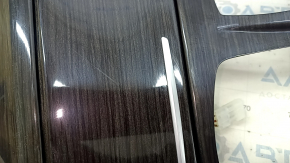 Накладка центральной консоли верхняя BMW 5 F10 11-16 АКПП темное дерево anthrazit, с пепельницей и прикуривателем, царапины