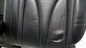 Rândul din spate scaune partea superioară dreapta Lincoln MKC 15-19 piele neagră, perforată, cu centură și cotiere, pentru curățare chimică, zgârieturi, lovituri