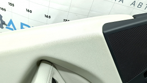 Обшивка двери карточка задняя правая Volvo XC60 18-22 кожа серая, подлокотник и вставка серая кожа, с накладкой динамика, под чистку