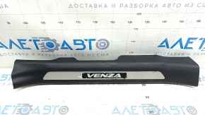Накладка порога передняя правая Toyota Venza 21-24 черная, хром вставка, в пленке, коррозия