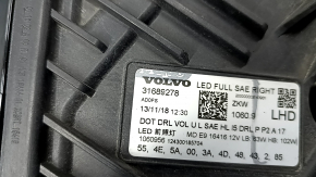 Фара передняя правая в сборе Volvo XC60 18-21 Full LED адаптив, code: JB0B с блоком, вмятина, тычки, паутинка