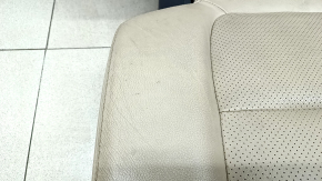 Задний ряд сидений 2 ряд правое Mitsubishi Outlander 16-18 рест, механическое, кожа бежевая, трещины, примята кожа, потертости, под химчистку