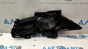 Решетка переднего бампера правая Ford Fusion mk5 13-16 под птф глянец, без хром кольца