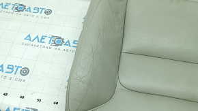 Обшивка пассажирского сидения Volvo XC60 18-22 кожа серая, 3 части, подогрев, примято, под чистку, царапины, надломано крепление спинки