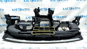 Торпедо передняя панель с AIRBAG Mitsubishi Outlander 14-22 черная, ржавый пиропатрон