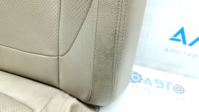 Обшивка пассажирского сиденья Mitsubishi Outlander 16-21 бежевая, с перфорацией, под чистку