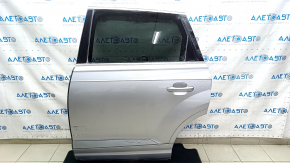Дверь в сборе задняя левая Audi Q7 16-26 алюминий, keyless, серебро LZ7G, царапины на накладке