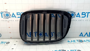 Решетка радиатора grill правая BMW X3 G01 18-21 ноздря, черное обрамление+ черная решетка