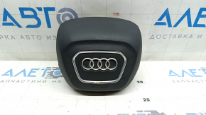 Подушка безопасности airbag в руль водительская Audi Q7 16-20 темно серая, тычки на хроме