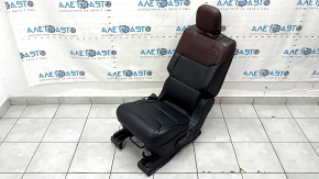 Scaun 2 rând stânga Ford Explorer 20-24 piele negru-maro cu perforare, Platinum, pentru 7 locuri cu încălzire