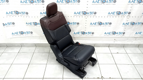 Scaun 2 rând dreapta Ford Explorer 20-24 piele negru-maro cu perforare, Platinum, pentru 7 locuri cu încălzire