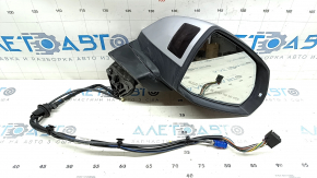 Зеркало боковое правое в сборе Audi Q7 16-19 15+4 пинов, подогрев, автозатемнение, автоскладывание, поворотник, камера, BSM, серебро